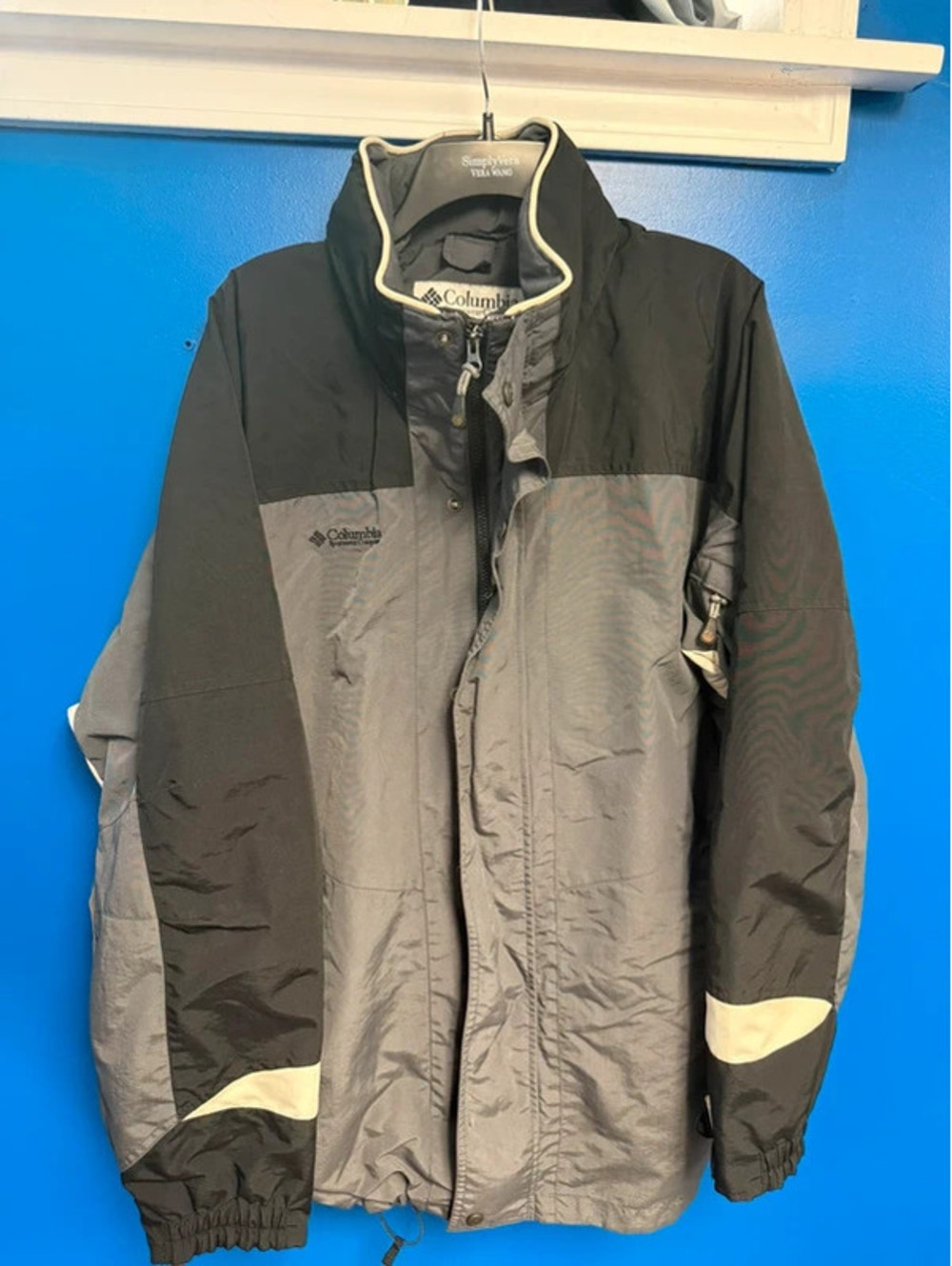 Columbia Interchange Ski Jacket Mens XLT Gray Black Vintage
